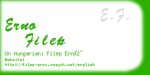 erno filep business card